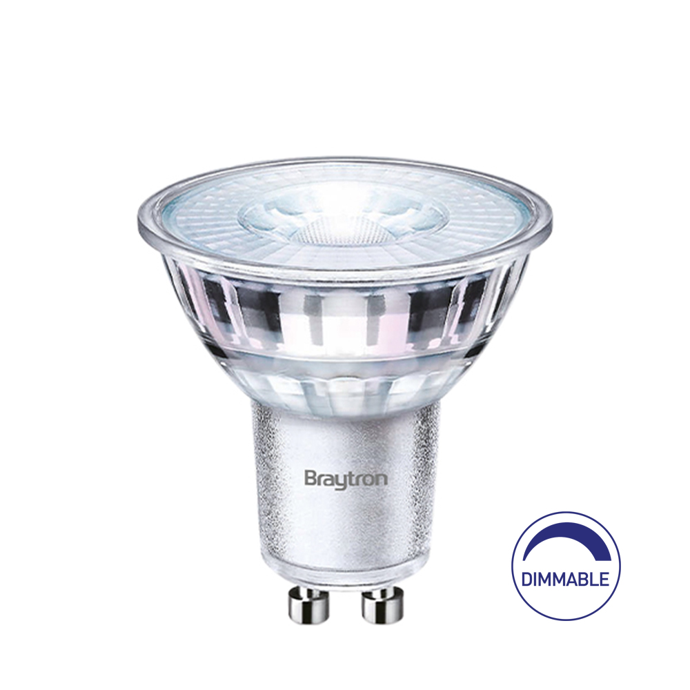 BRAYTRON Dimmable LED Bulb, 5.5w (50w Equivalent) GU10, 4000K(Natural White), 38°-Dimmable, CRI ≥80, GU10-Spot, CE Cerificated, (A+ Energy Class) – Ansicht 2