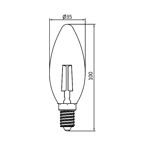 Braytron LED E14 4W Leuchtmittel Amber 2200K, 360 Lumen, ersetzt 30 w, energiesparend, langlebig, 230V – Ansicht 4