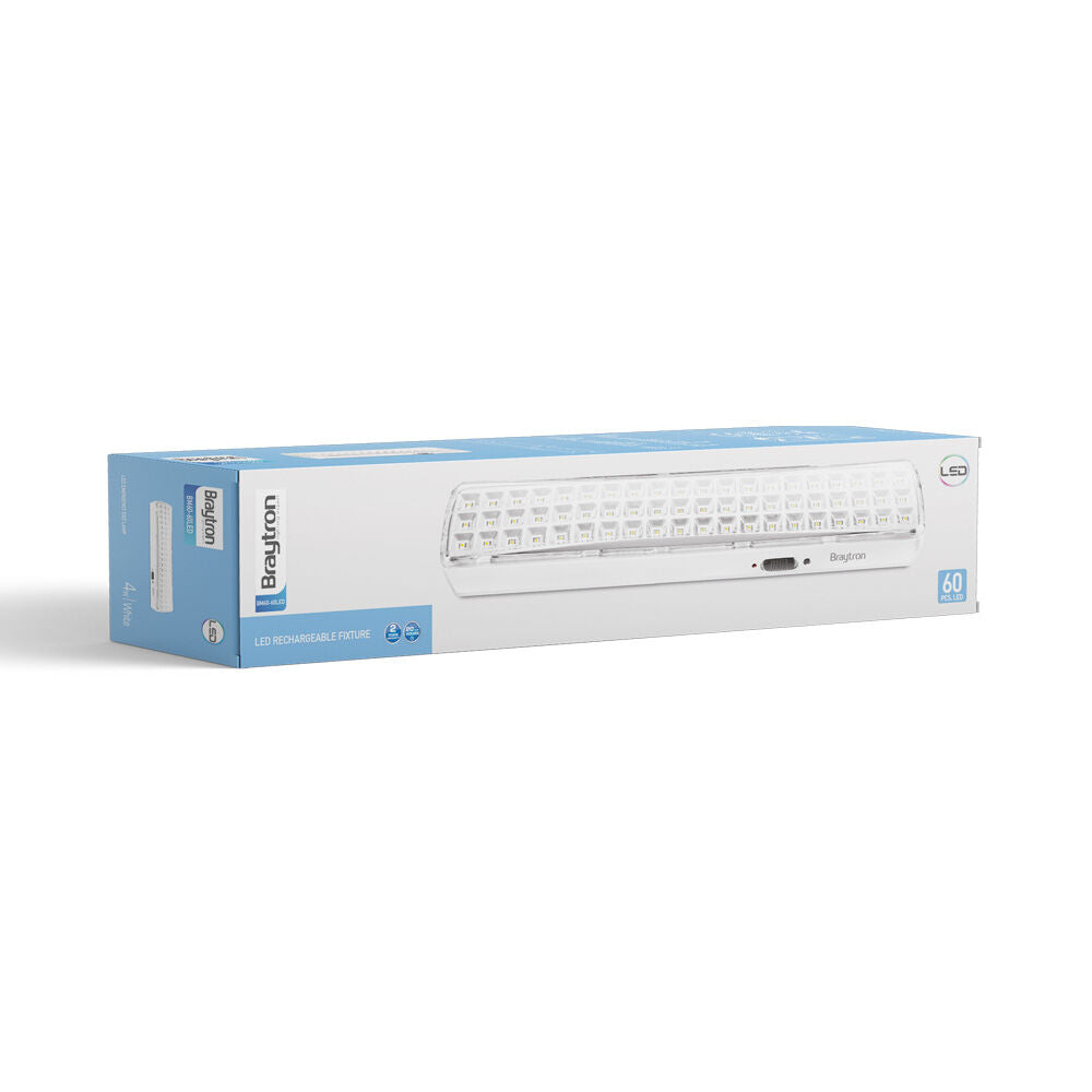Braytron Notleuchte mit Akku Notbeleuchtung Akkubetrieb Licht für bis zu 5 Stunden 230V 60 SMD Led 230V Automatisches einschalten bei Stromausfall Notbeleuchtung mit Schalter Weiß 4 Watt – Ansicht 12