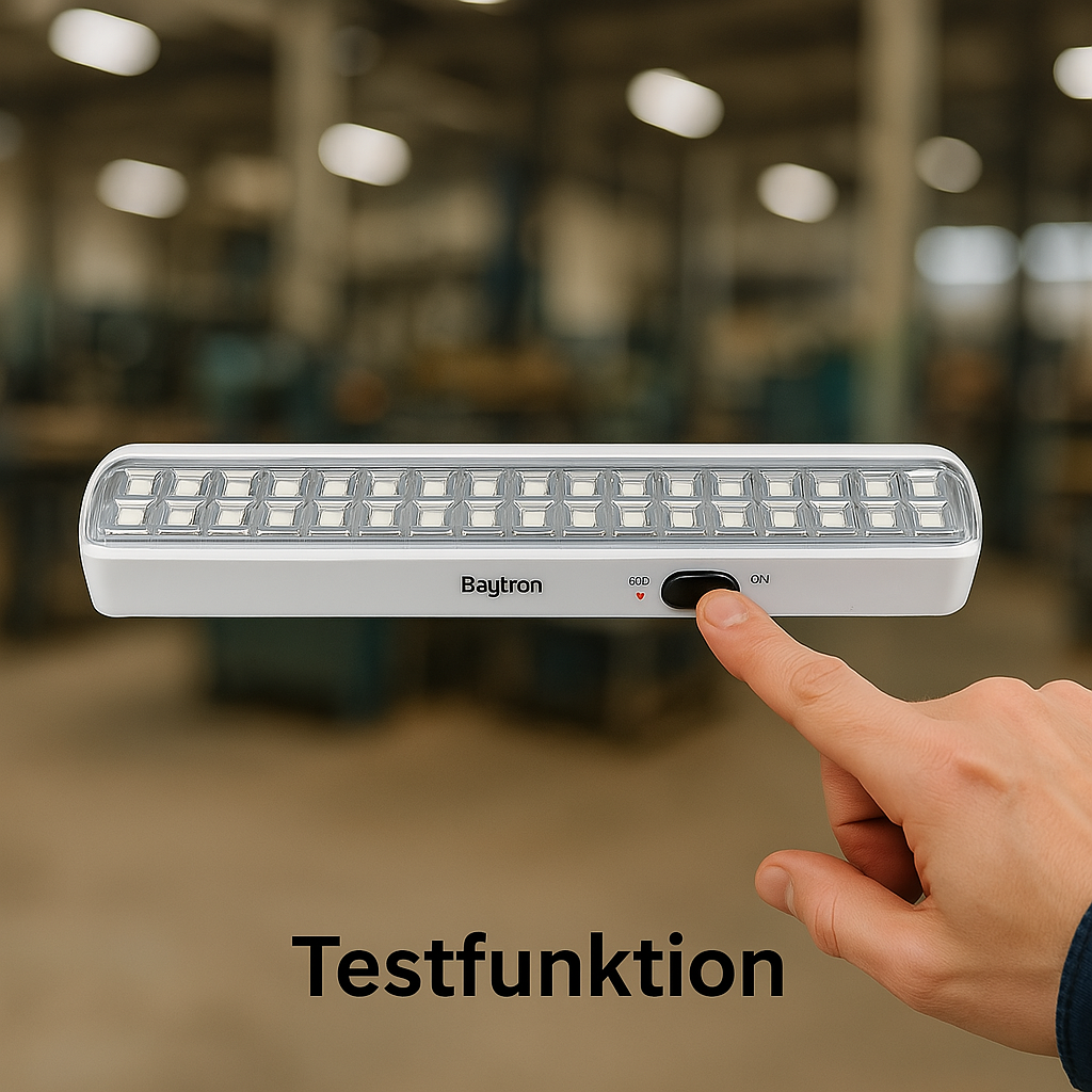 Braytron Notleuchte mit Akku Notbeleuchtung Akkubetrieb Licht für bis zu 5 Stunden 230V 60 SMD Led 230V Automatisches einschalten bei Stromausfall Notbeleuchtung mit Schalter Weiß 4 Watt – Ansicht 2