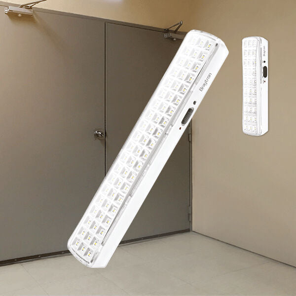 Braytron Notleuchte mit Akku Notbeleuchtung Akkubetrieb Licht für bis zu 5 Stunden 230V 60 SMD Led 230V Automatisches einschalten bei Stromausfall Notbeleuchtung mit Schalter Weiß 4 Watt – Ansicht 4
