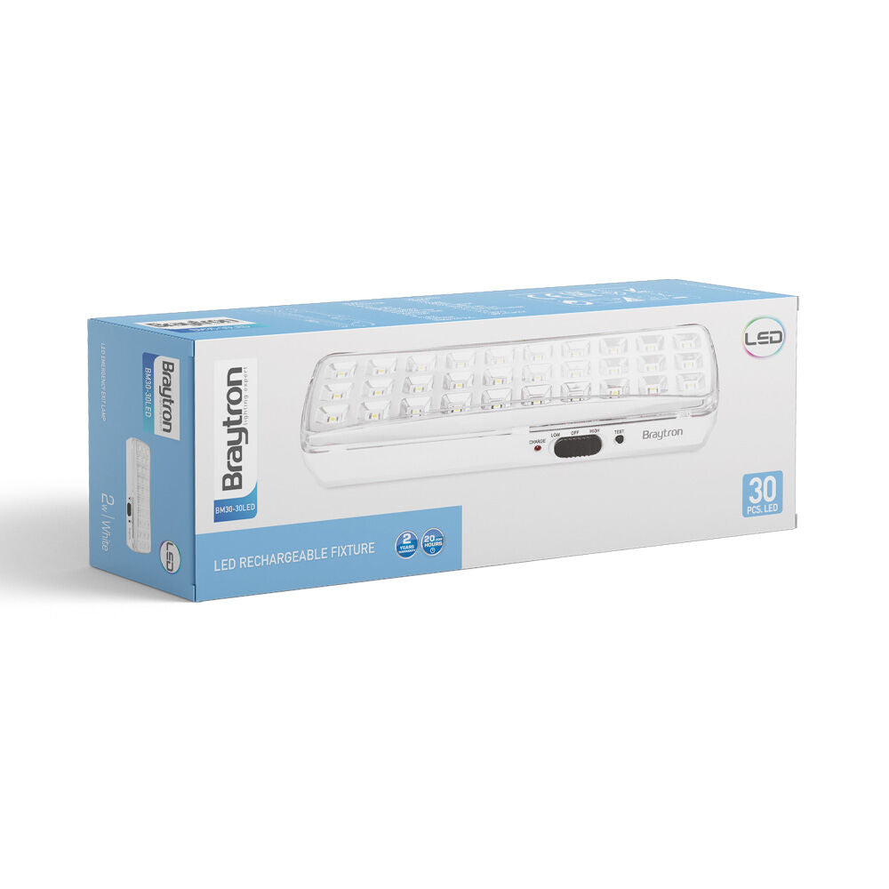 Braytron Notleuchte mit Akku Notbeleuchtung Akkubetrieb Licht für bis zu 5 Stunden 230V 60 SMD Led 230V Automatisches einschalten bei Stromausfall Notbeleuchtung mit Schalter Weiß 4 Watt – Ansicht 8