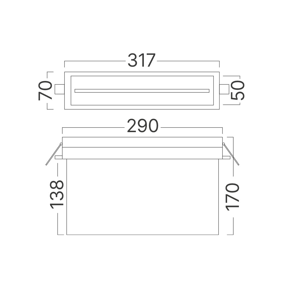 Braytron LED Notleuchte Notbeleuchtung, Akku Fluchtwegleuchte, IP20 – Ansicht 8