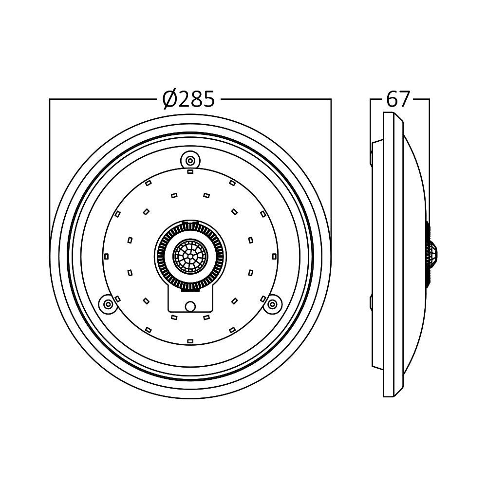 Braytron LED Deckenleuchte 15W Kaltweiß 6500K, 1460 Lumen, IP20 Deckenlampe für Wohnzimmer, Küche, Flur (Weiß) – Ansicht 4