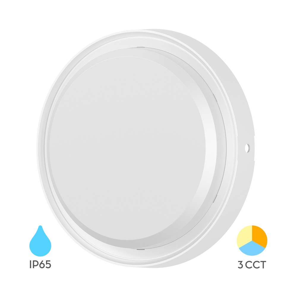 BRY-BULKHEAD-12W-RND-WHT-3IN1-IP65-LED BULKHEAD – BC18-00680