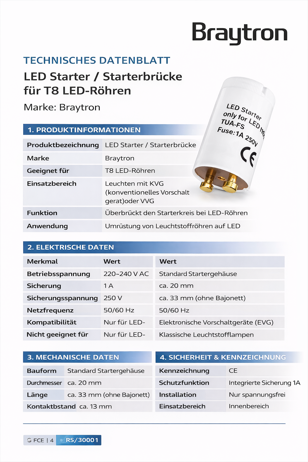 BRY-SPOTLED G3-7W-RND-WHT-3IN1-IP54-LED SPOTLIGHT – BD01-00780