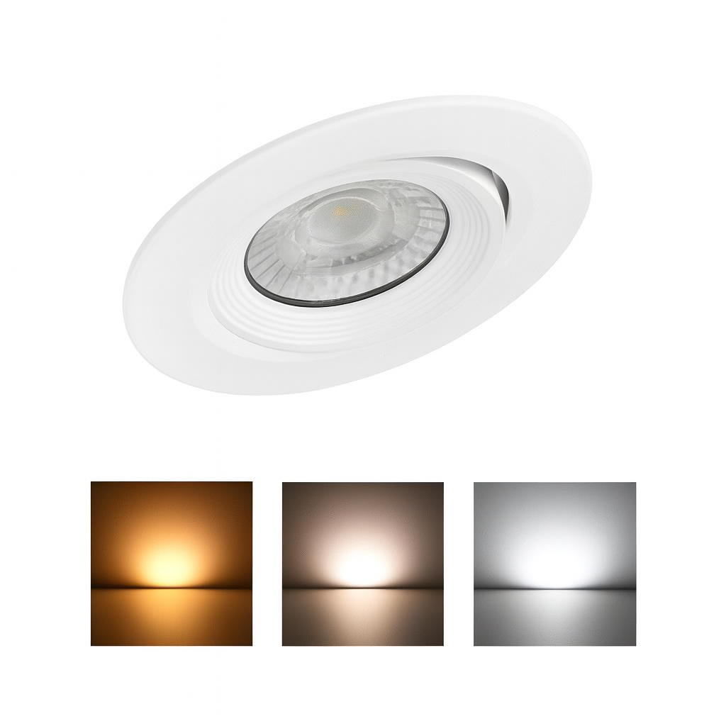 Spot LED encastrable 10W blanc 3CCT orientable – 950lm | Découpe Ø90mm – BD02-01080