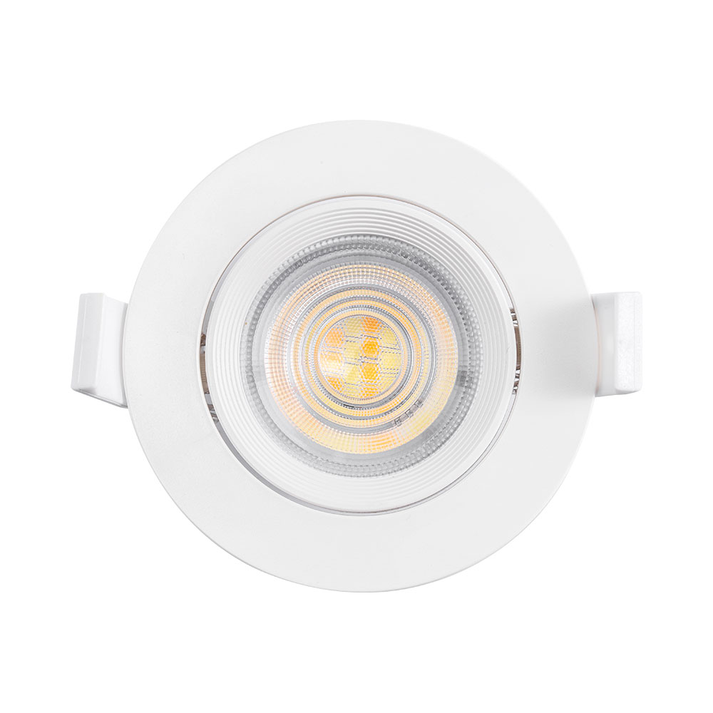 Braytron Stufenlos Dimmbar LED Einbaustrahler Deckenspot Einbauspot 7W schwenkbar Rund Spot 3IN1 Farbtemperatur 3000K/4000K/6500K 630lm Flur, Küche 230V 68mm Deckenausschnitt – Ansicht 3