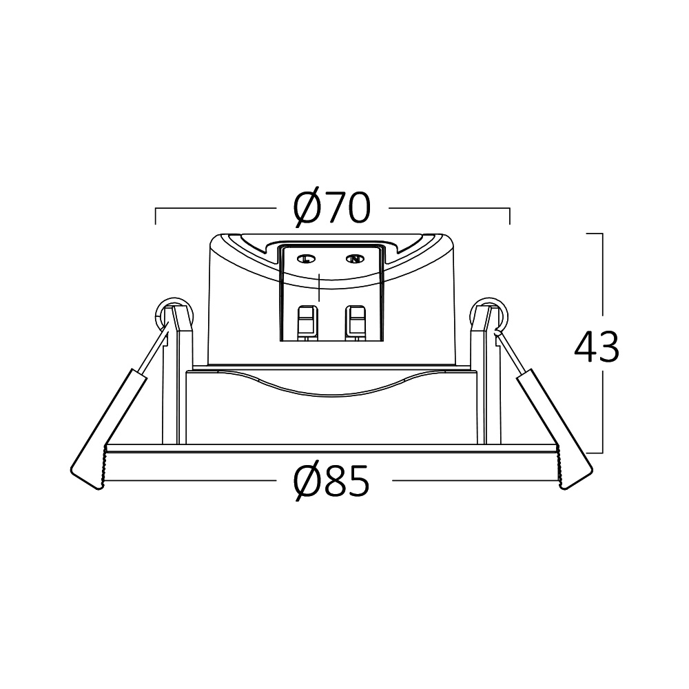 Braytron Stufenlos Dimmbar LED Einbaustrahler Deckenspot Einbauspot 7W schwenkbar Rund Spot 3IN1 Farbtemperatur 3000K/4000K/6500K 630lm Flur, Küche 230V 68mm Deckenausschnitt – Ansicht 9