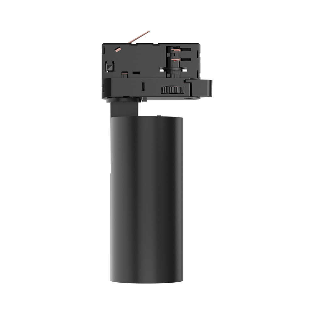 Braytron LED-Schienenstrahler 15 Watt 3-Phasen 4-Draht Tracklight, dreh- und schwenkbar 3CCT (3000 K / 4000 K / 6000 K) 1680 lm – Aluminium Deckenleuchte für Innenbeleuchtung Schienensystem Schwarz – Ansicht 4