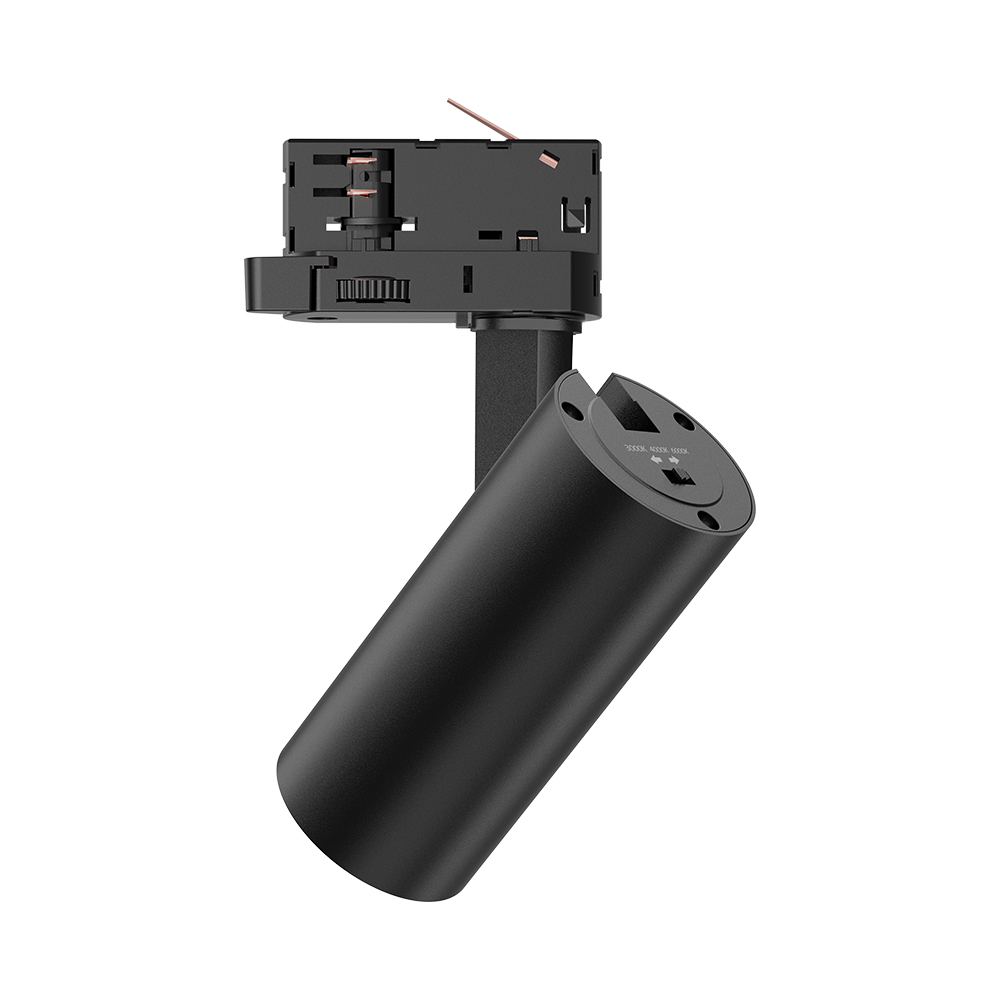 Braytron LED-Schienenstrahler 15 Watt 3-Phasen 4-Draht Tracklight, dreh- und schwenkbar 3CCT (3000 K / 4000 K / 6000 K) 1680 lm – Aluminium Deckenleuchte für Innenbeleuchtung Schienensystem Schwarz – Ansicht 6