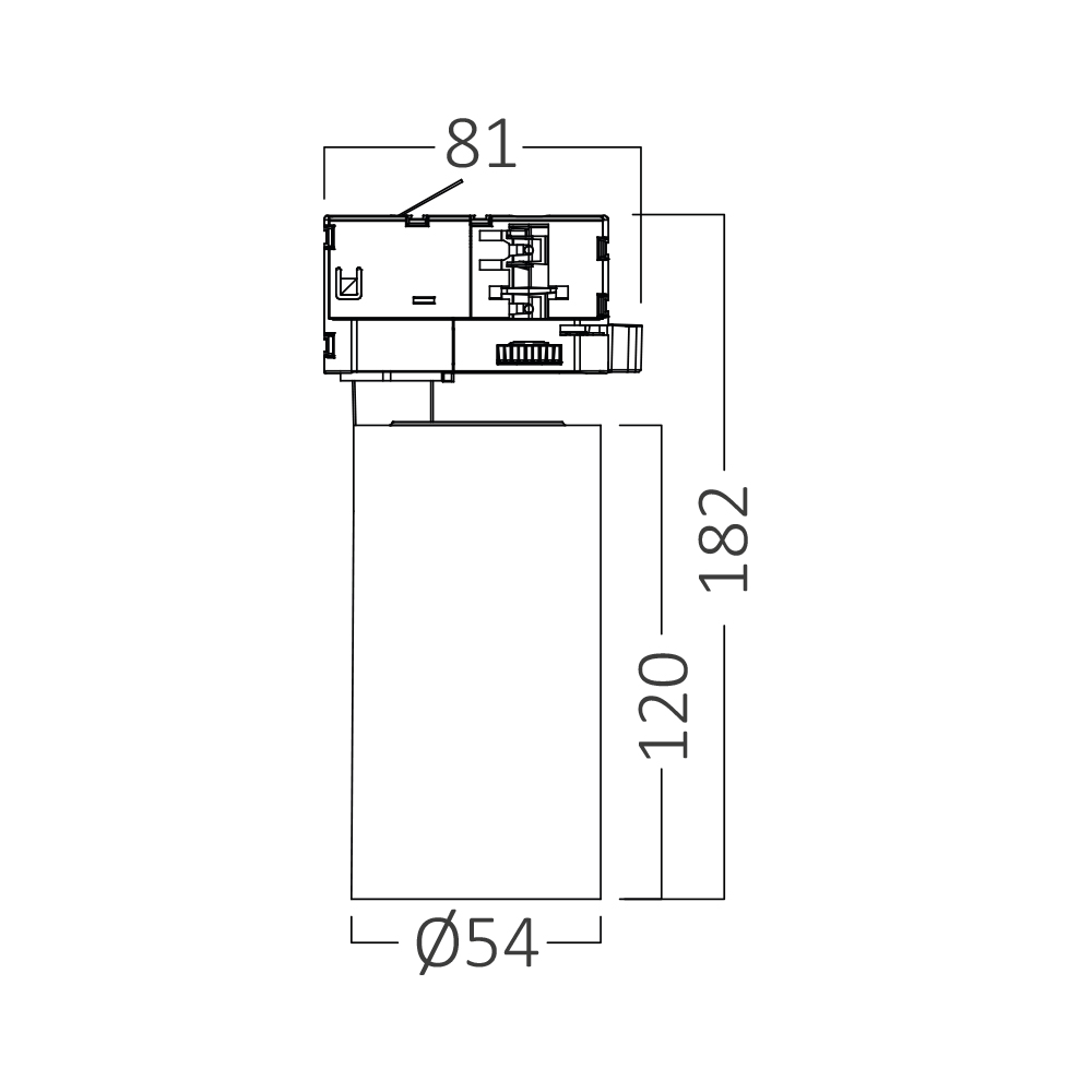Braytron LED-Schienenstrahler 15 Watt 3-Phasen 4-Draht Tracklight, dreh- und schwenkbar 3CCT (3000 K / 4000 K / 6000 K) 1680 lm – Aluminium Deckenleuchte für Innenbeleuchtung Schienensystem Schwarz – Ansicht 8