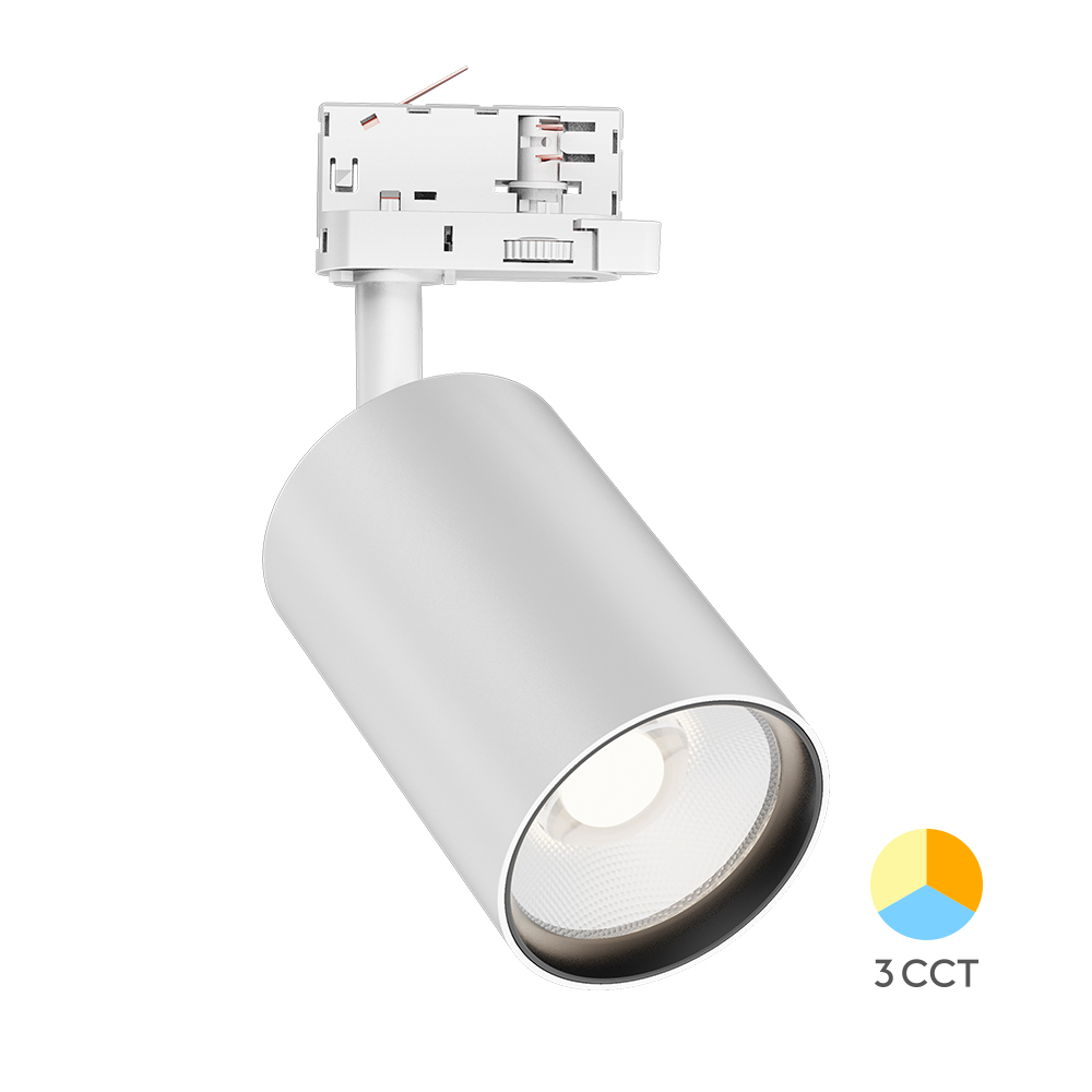 Spot sur rail LED 30W blanc 3-phases 3CCT – Projecteur pro haute puissance – BD40-00780