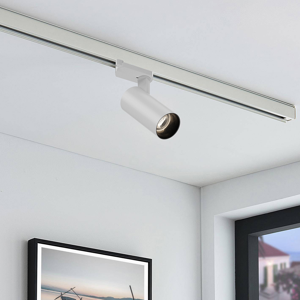 Braytron LED-Schienenstrahler 30 Watt 3-Phasen 4-Draht Dreh- und schwenkbares Schienenlicht 3CCT Warmweiß -Kaltweiß 3420 lm Aluminium Deckenleuchte für Innenbeleuchtung Schienensystem in weiß – Ansicht 8