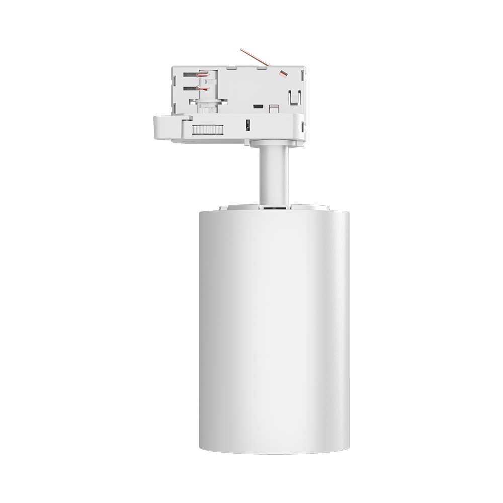 Braytron LED-Schienenstrahler 30 Watt 3-Phasen 4-Draht Dreh- und schwenkbares Schienenlicht 3CCT Warmweiß -Kaltweiß 3420 lm Aluminium Deckenleuchte für Innenbeleuchtung Schienensystem in weiß – Ansicht 3