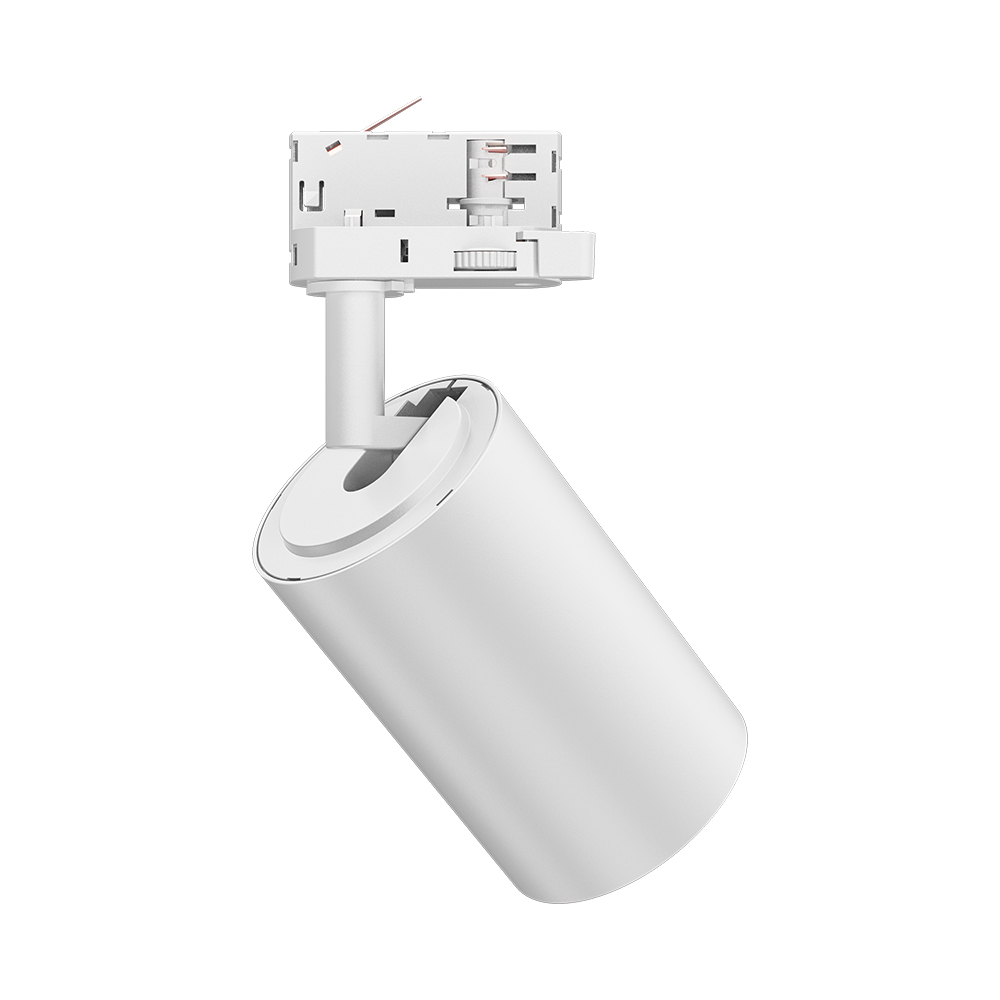 Braytron LED-Schienenstrahler 30 Watt 3-Phasen 4-Draht Dreh- und schwenkbares Schienenlicht 3CCT Warmweiß -Kaltweiß 3420 lm Aluminium Deckenleuchte für Innenbeleuchtung Schienensystem in weiß – Ansicht 6