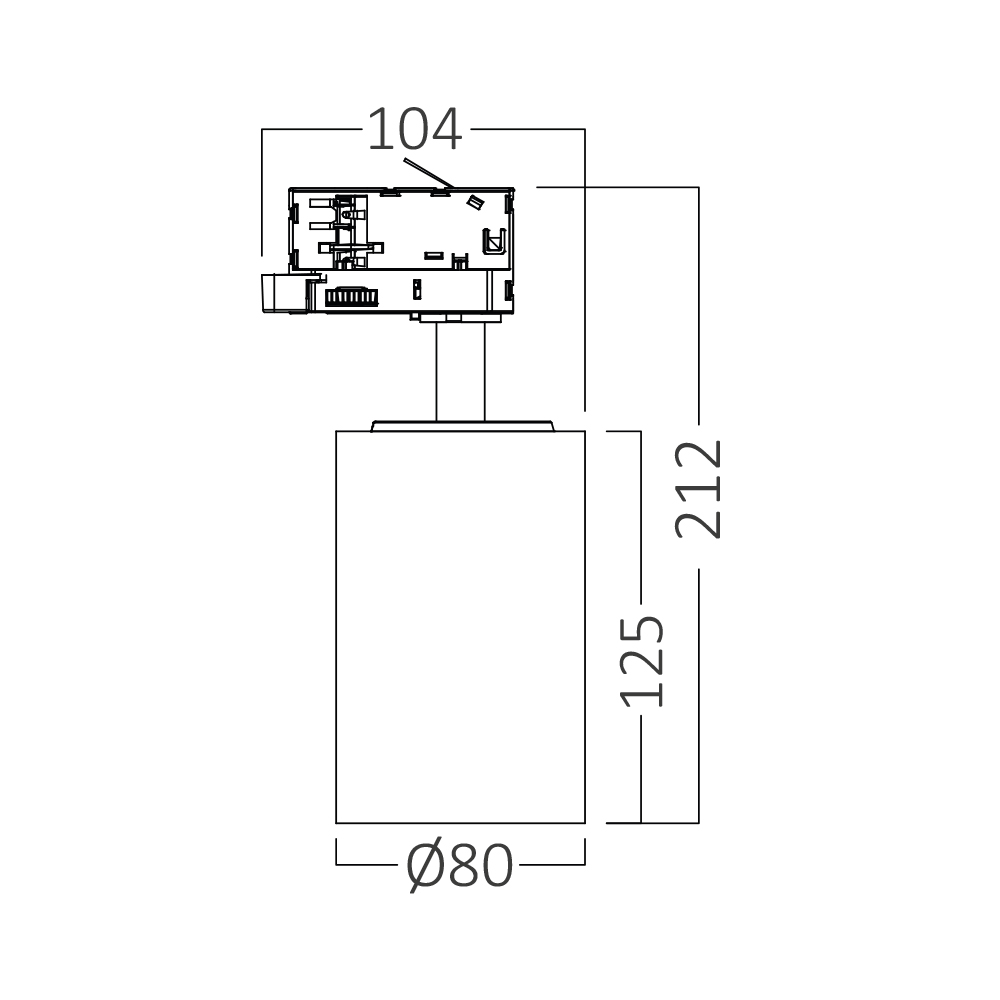 Braytron LED-Schienenstrahler 30 Watt 3-Phasen 4-Draht Dreh- und schwenkbares Schienenlicht 3CCT Warmweiß -Kaltweiß 3420 lm Aluminium Deckenleuchte für Innenbeleuchtung Schienensystem in weiß – Ansicht 4
