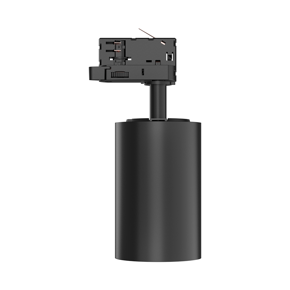 Braytron LED-Schienenstrahler 30 Watt 3-Phasen 4-Draht Dreh- und schwenkbares Schienenlicht 3CCT Warmweiß -Kaltweiß 3420 lm Aluminium Deckenleuchte für Innenbeleuchtung Schienensystem in schwarz – Ansicht 4