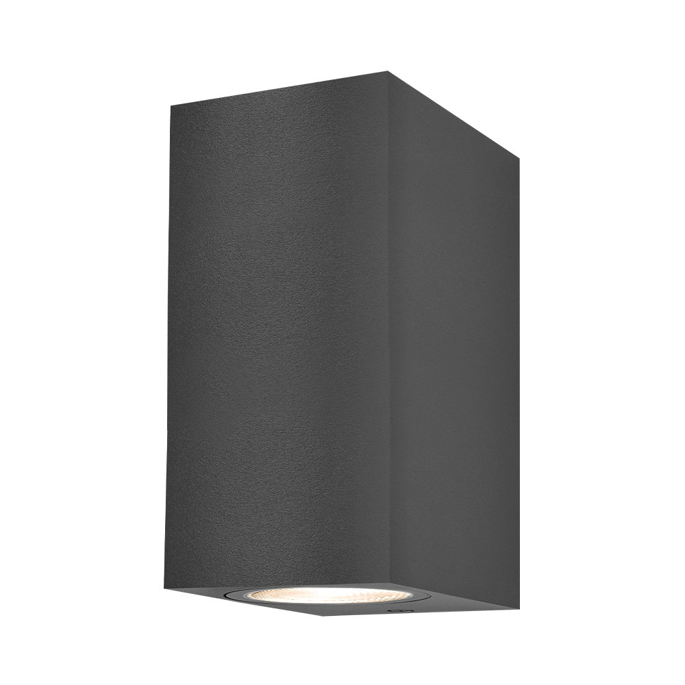 Braytron LED Wandleuchte Außenleuchte Außenlampe,Anthrazit Eckig Aluminium GU10, Up and Down, Modern Elegant Wasserfest IP44, Garage, Hauseingang 2 Flammig – Ansicht 4