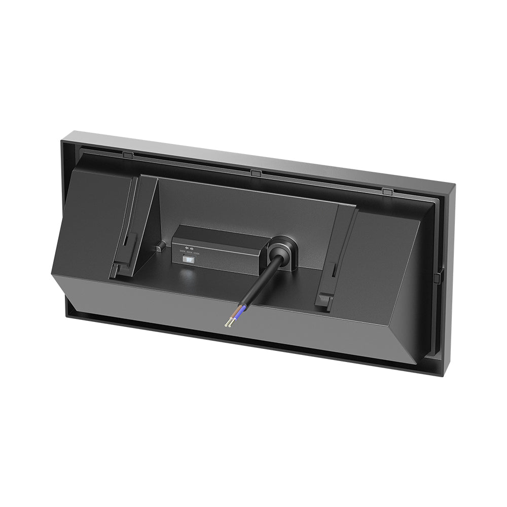 Braytron LED Außenwandlampe 20W IP65 – 3in1CCT Farbwahl (3000K/4000K/6500K), Moderne Wandleuchte für außen, wetterfest, 2000 Lumen, Fassade, Garten, Eingang, Grau, energieeffizient schwarz – Ansicht 7
