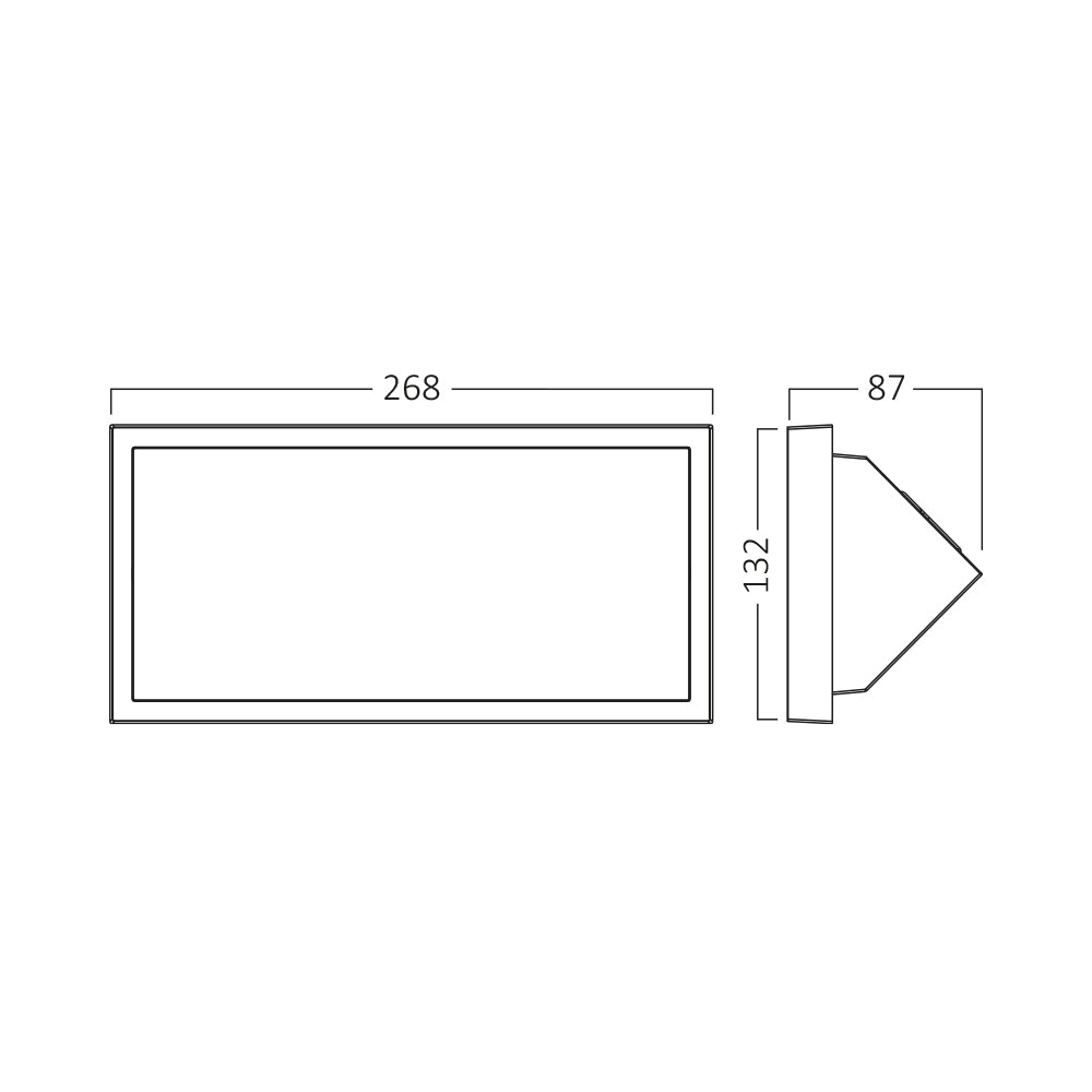 Braytron LED Außenwandlampe 20W IP65 – 3in1CCT Farbwahl (3000K/4000K/6500K), Moderne Wandleuchte für außen, wetterfest, 2000 Lumen, Fassade, Garten, Eingang, Grau, energieeffizient schwarz – Ansicht 8