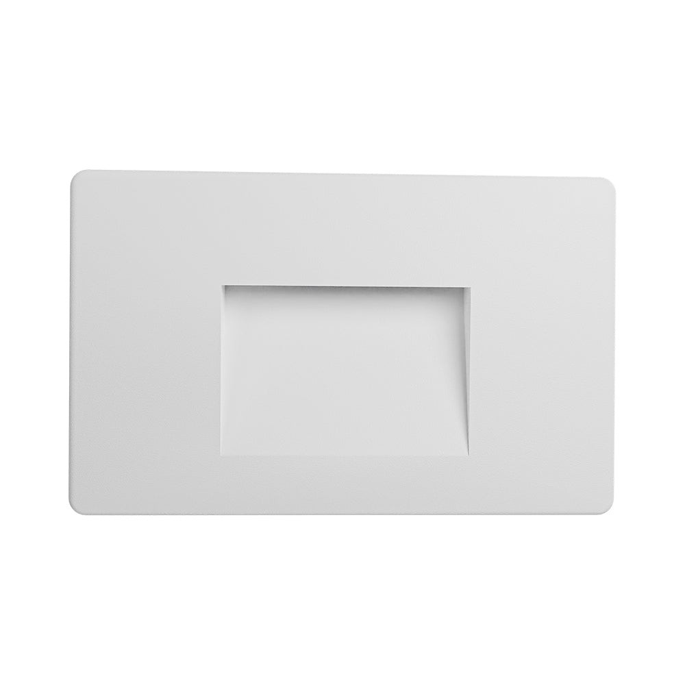 Braytron 3W LED Treppenlicht Treppenbeleuchtung Treppenleuchte Stufenlicht Stufen Leuchte Wandbeleuchtung Innen Außen IP65 Warmweiß Energieeffizient Wetterfest Modern Stufenbeleuchtung (Eckig Weiß) – Ansicht 4
