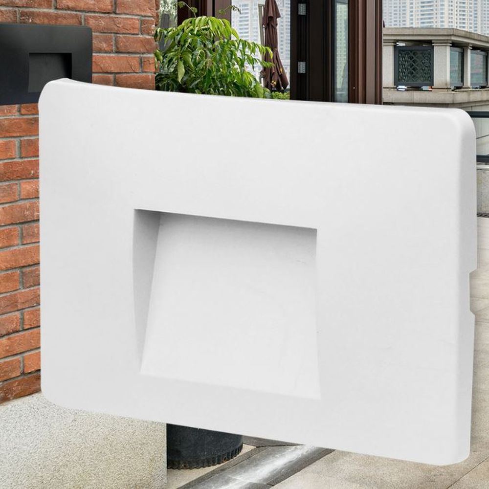 Braytron 3W LED Treppenlicht Treppenbeleuchtung Treppenleuchte Stufenlicht Stufen Leuchte Wandbeleuchtung Innen Außen IP65 Warmweiß Energieeffizient Wetterfest Modern Stufenbeleuchtung (Eckig Weiß) – Ansicht 7