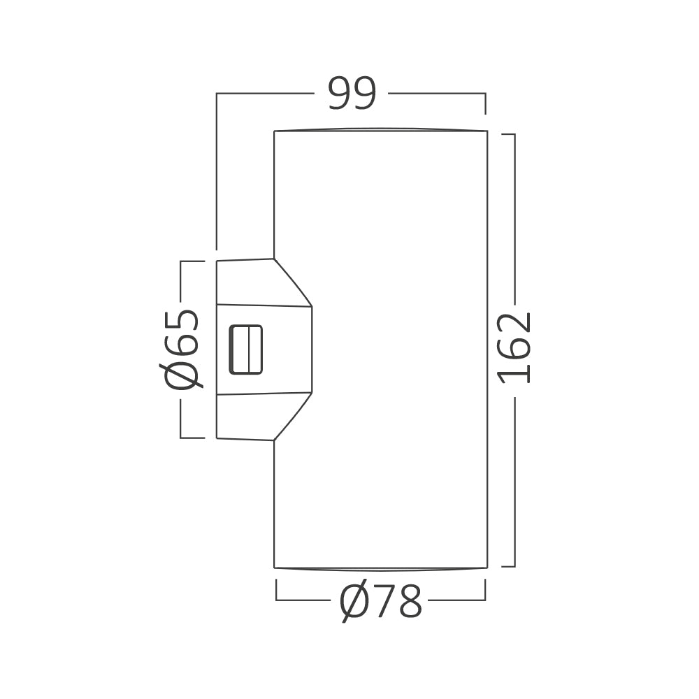 Braytron LED Wandleuchte Außen Zylinder Rund 2x 9W IP65, 3in1 Up&Down Außenlampe, Wandlicht für Terrasse, Balkon & Garten, wetterfest, modernes Design, warmweiß/neutrales Weiß/kaltweiß wählbar CCT – Ansicht 3