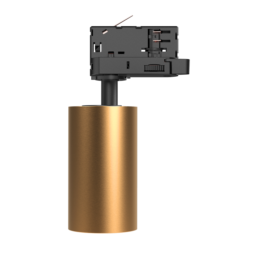 Braytron LED Schienenstrahler – 3-Phasen-Spot in goldfarbener Optik für Schienensystem – dreh- & schwenkbar – GU10 Fassung – LED Strahler für Shop, Galerie, Büro oder Wohnzimmer – Ansicht 4