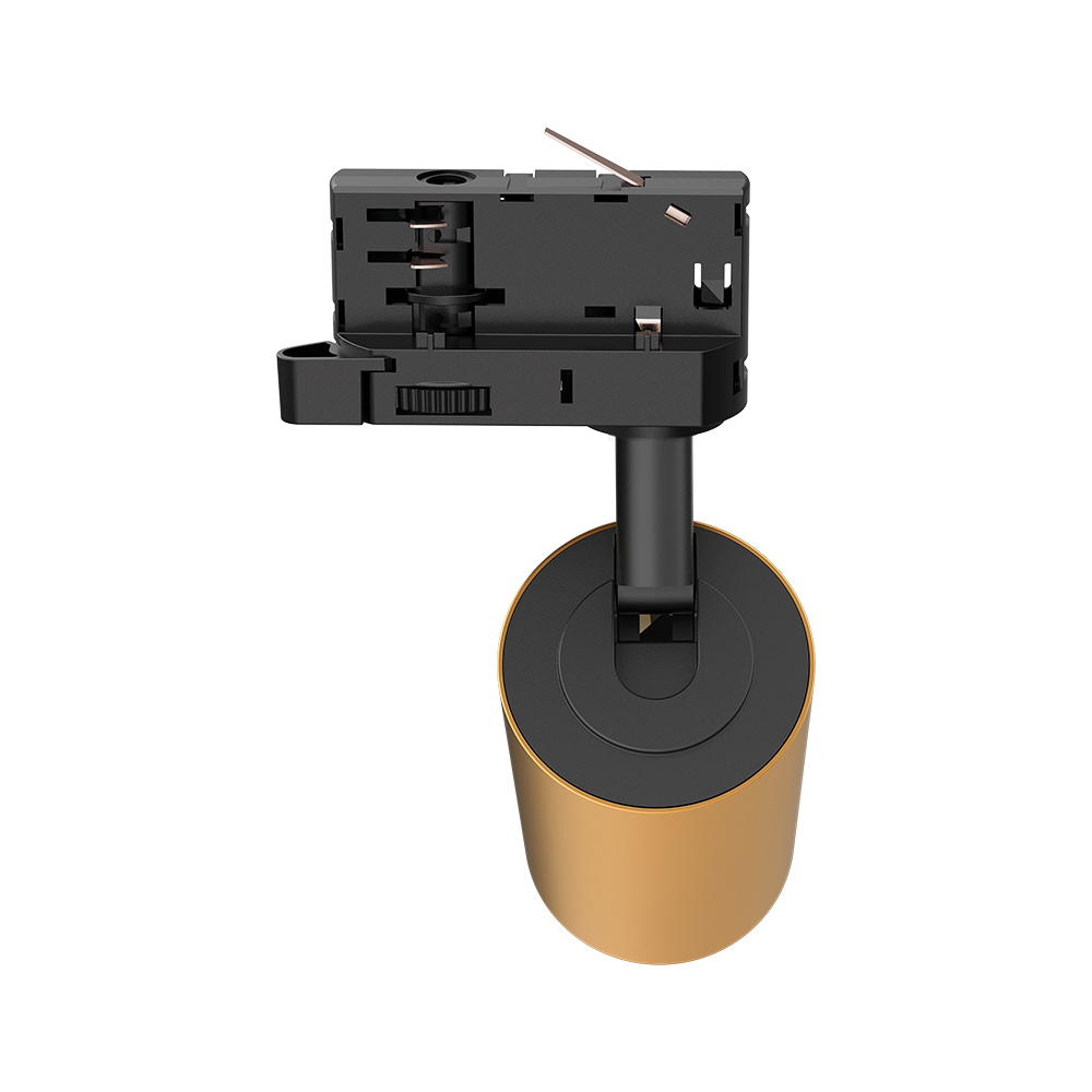 Braytron LED Schienenstrahler – 3-Phasen-Spot in goldfarbener Optik für Schienensystem – dreh- & schwenkbar – GU10 Fassung – LED Strahler für Shop, Galerie, Büro oder Wohnzimmer – Ansicht 6