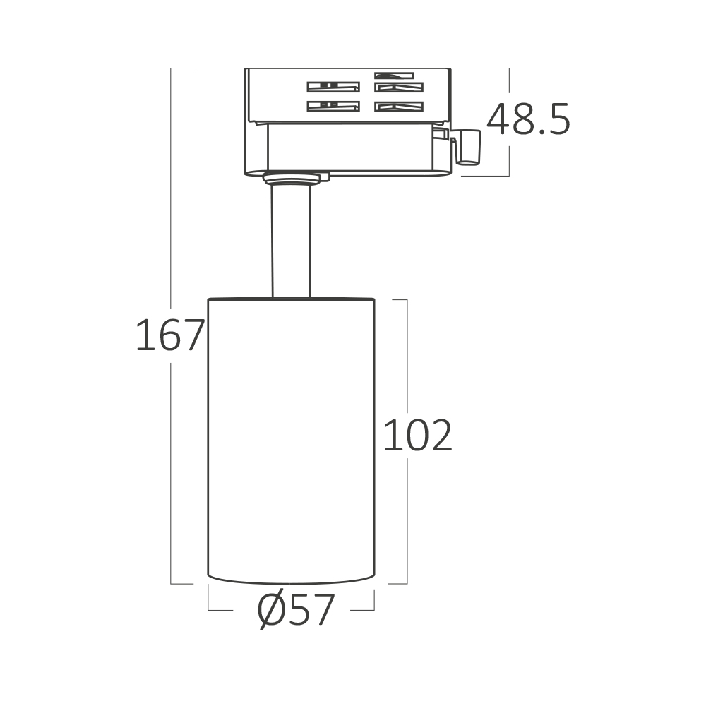 Braytron LED Schienenstrahler – 3-Phasen-Spot in goldfarbener Optik für Schienensystem – dreh- & schwenkbar – GU10 Fassung – LED Strahler für Shop, Galerie, Büro oder Wohnzimmer – Ansicht 8
