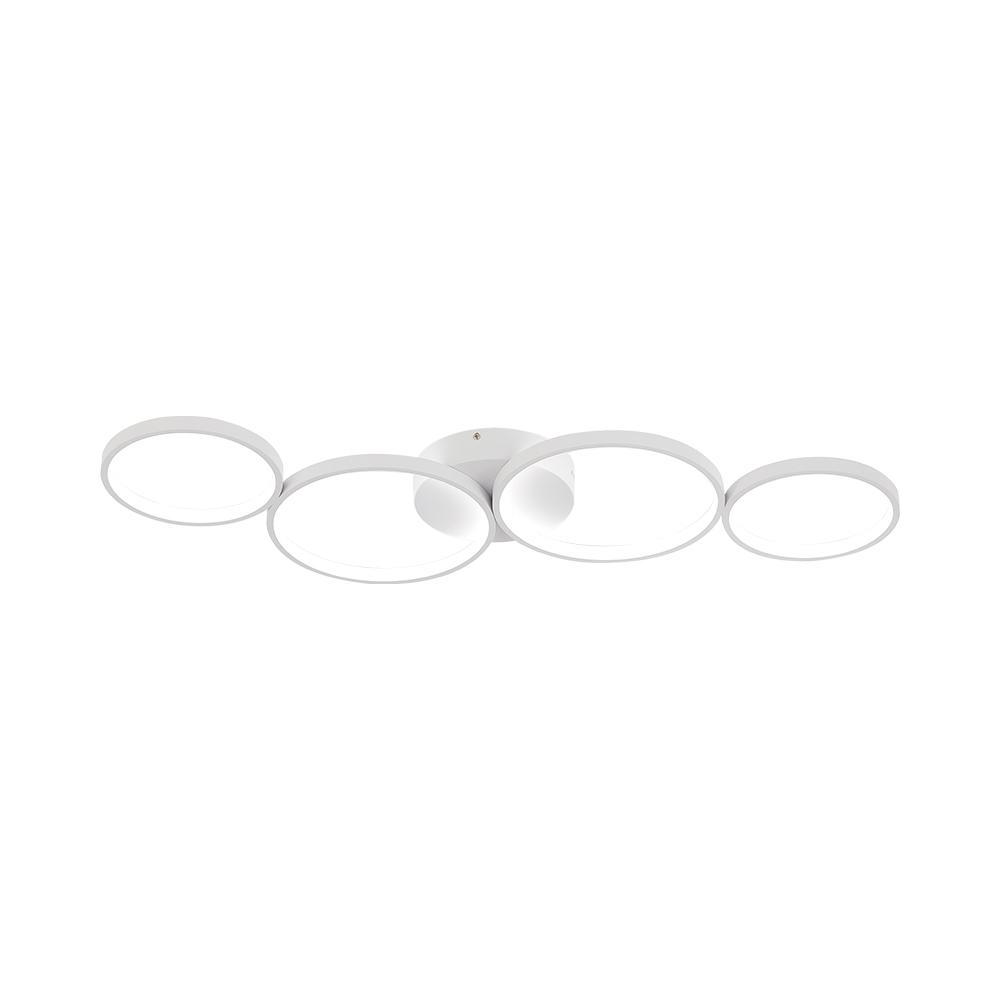 Braytron moderne designer LED Deckenleuchte mit Fernbedienung Dimmbar & 3CCT Farbwahl 3000-6500K Rund Ringe Wohnzimmer Schlafzimmer Deckenlicht weiß 60W – Ansicht 3