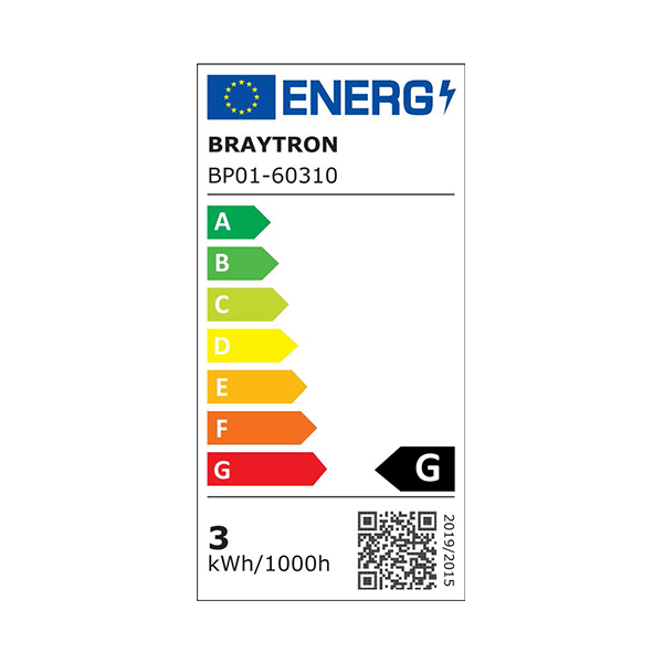 Braytron LED Einbaustrahler 5er Set – 230V, Ø68mm Lochmaß, ultraflach 26mm, 3W, Neutralweiß 4000K, Einbau LED Spots, Deckenstrahler rund mit integriertem Trafo, IP40 für Innenräume – Ansicht 2