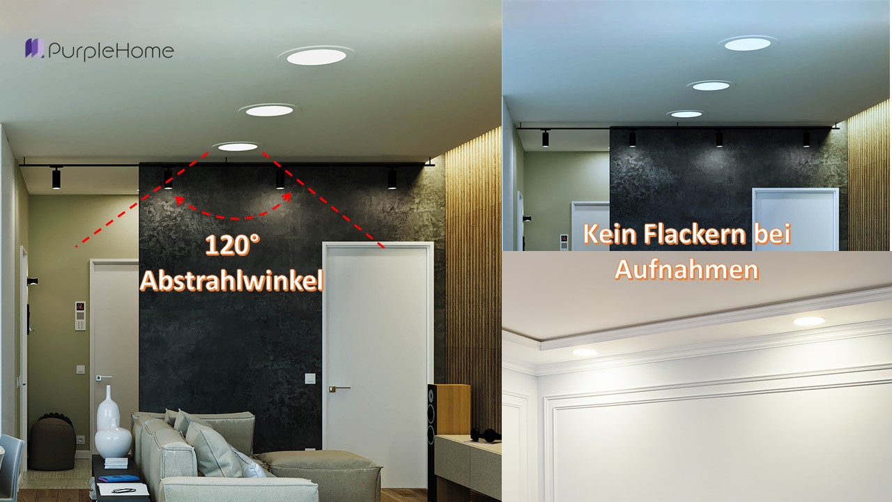Braytron LED Deckenleuchte 3W 230V Anschluss Warmweiß, Neutralweiß, Kaltweiß 3IN1, 220 Lumen, IP40 Deckenlampe für Wohnzimmer, Küche, Flur (Weiß) – Ansicht 9