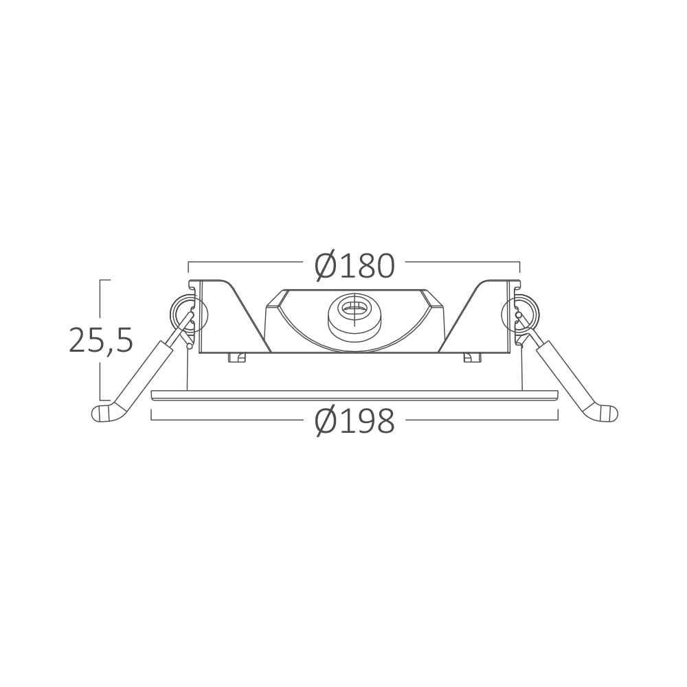 Braytron LED 15W Einbauleuchten 230V, 1440LM Einbaustrahler Flach 25mm Einbauspots Deckenspots mit ontigriertem Trafo Spotlight Bad, Wohnzimmer, Küche, Rund Panel (Weiß, 15W, 3000, Kelvin) – Ansicht 8