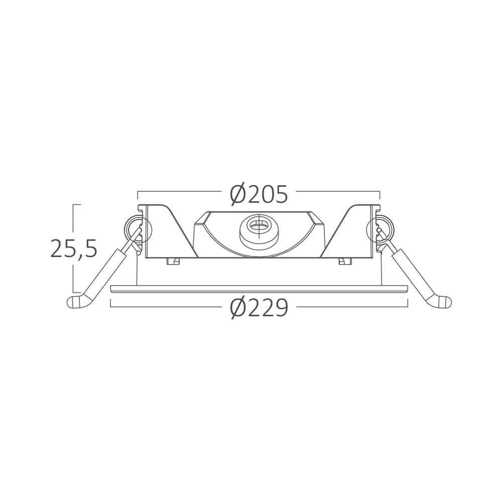 Braytron LED Deckenleuchte 18W 230V Anschluss Kaltweiß 6500K, 1760 Lumen, IP40 Deckenlampe für Wohnzimmer, Küche, Flur (Weiß) – Ansicht 8