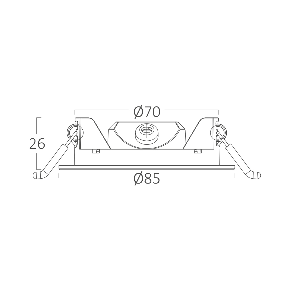 Braytron LED Einbauspot Dimmbar 4W 4000K Neutralweiß Ultraflach Einbaustrahler Ø85mm Deckenstrahler – Ansicht 7