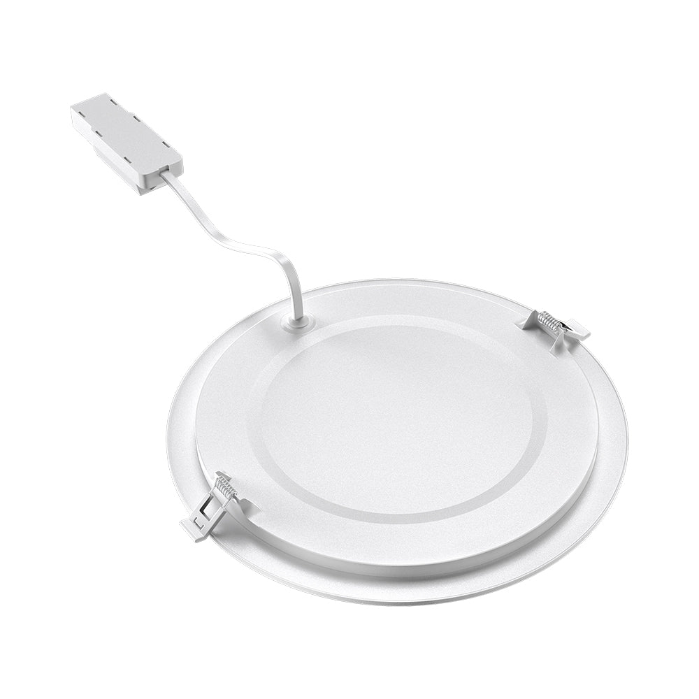 Braytron Ultraslim LED Einbaupanel Spot 18W Ø229 mm Rund Dimmbar 3 Lichtfarben CCT 3000K 4000K 6500K 1800lm 230V Deckenleuchte Einbaustrahler Flach 26mm Einbautiefe Weiß Panellampe für Wohnzimmer Büro – Ansicht 3