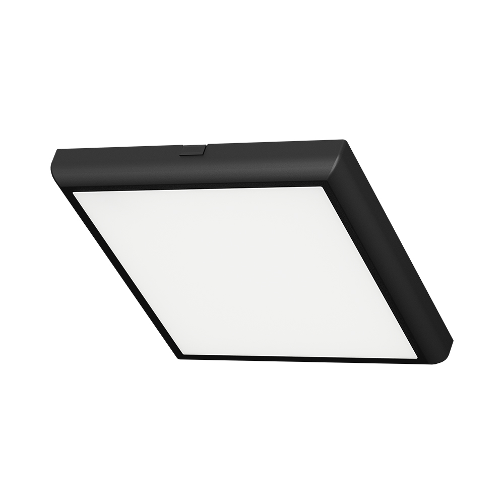 Braytron LED Deckenleuchte 20W 230V Anschluss Warmweiß, Neutralweiß, Kaltweiß 3IN1, 2000 Lumen, IP40 Deckenlampe für Wohnzimmer, Küche, Flur (Schwarz) – Ansicht 3