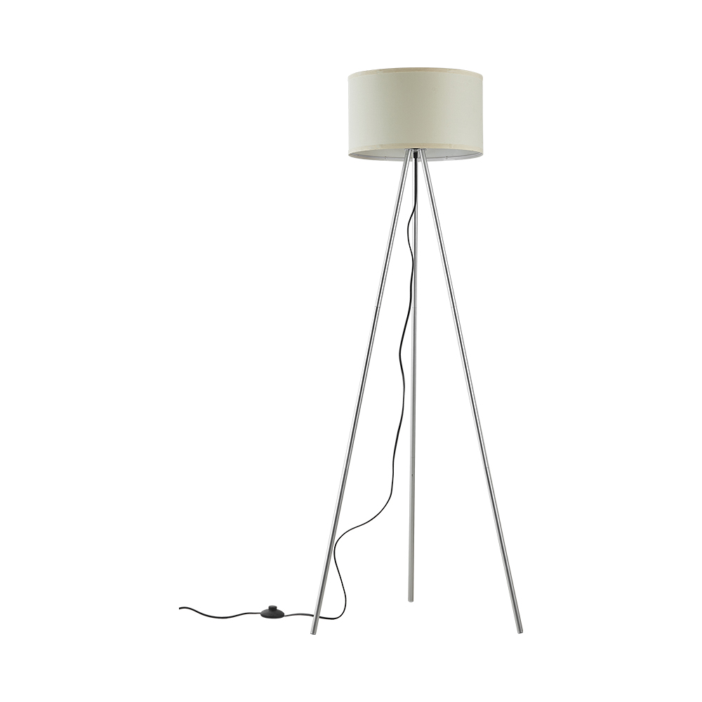Lampadaire tripode beige – Culot E27, hauteur 155 cm – BV06-00033