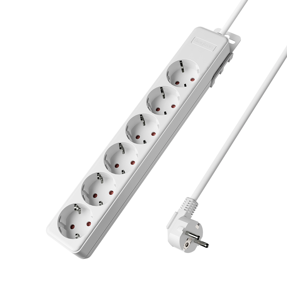 Multiprise 6 prises avec câble 1,5m – protection enfants – BY72-00061